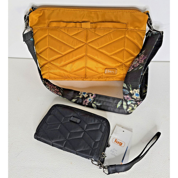 Lug Flare Crossbody Bag Purse Amber Light Weight with Lug Rodeo RFID Wristlet - Picture 1 of 16